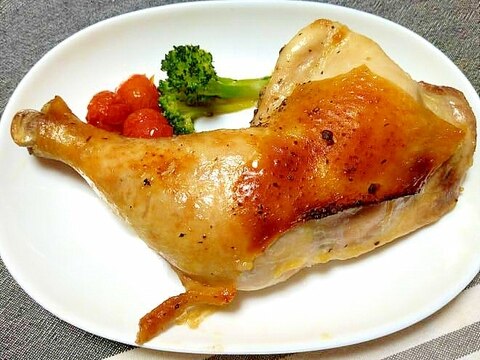 オーブンで焼くだけ簡単骨付き鶏もものローストチキン
